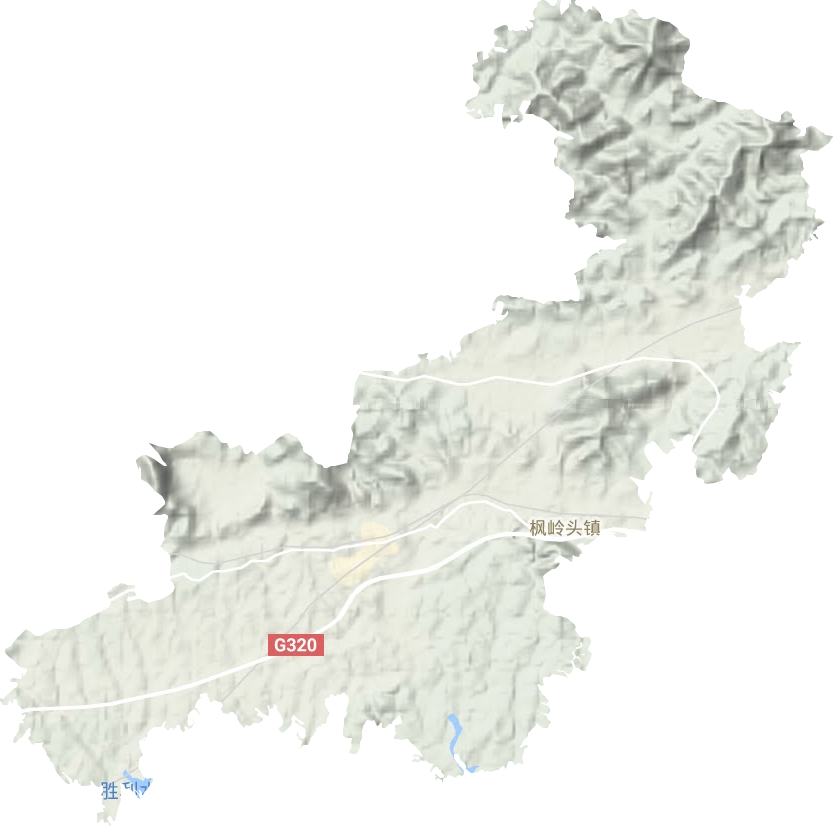 枫岭头镇地形地图