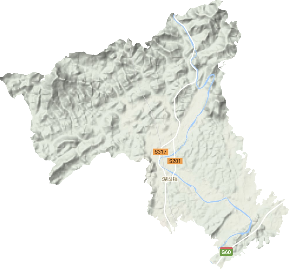 煌固镇地形地图