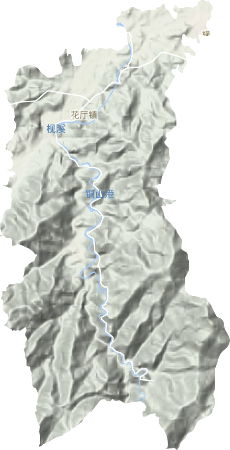 花厅镇地形地图