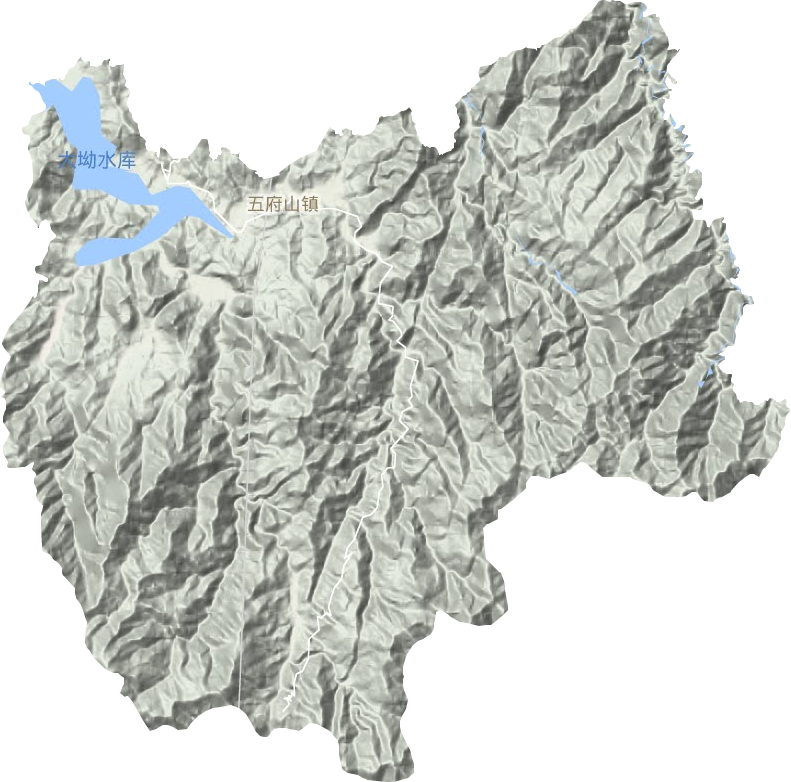 五府山镇地形地图
