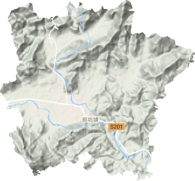 郑坊镇地形地图