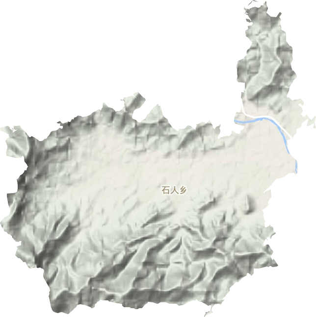 石人乡地形地图