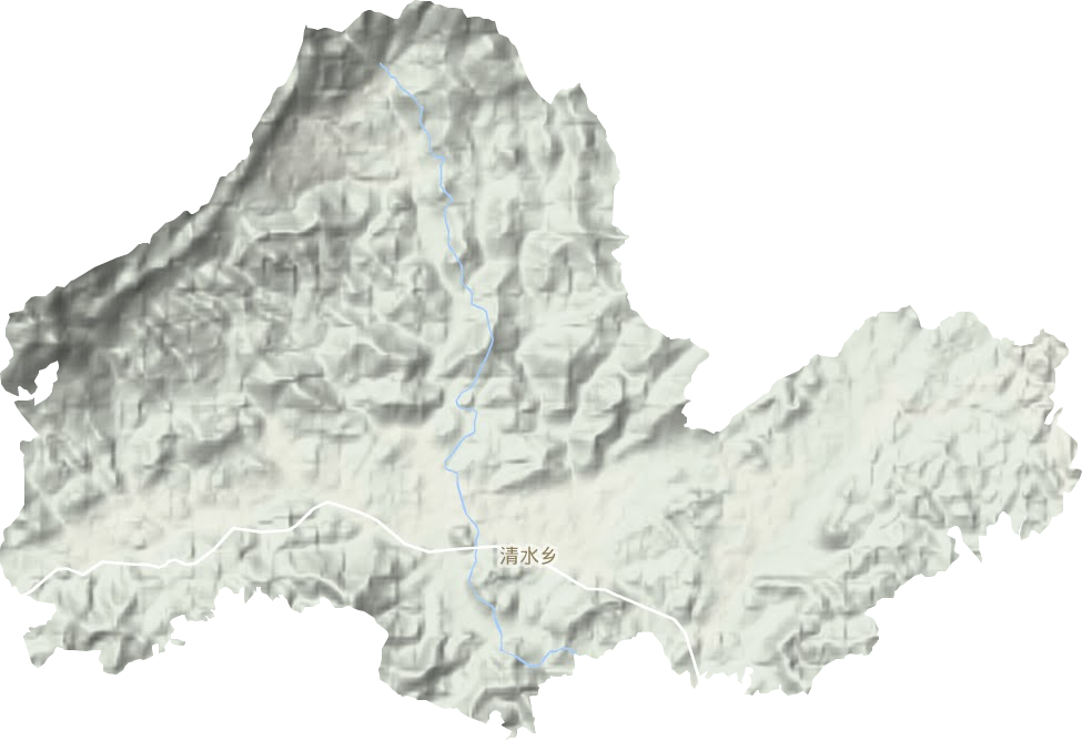 清水乡地形地图