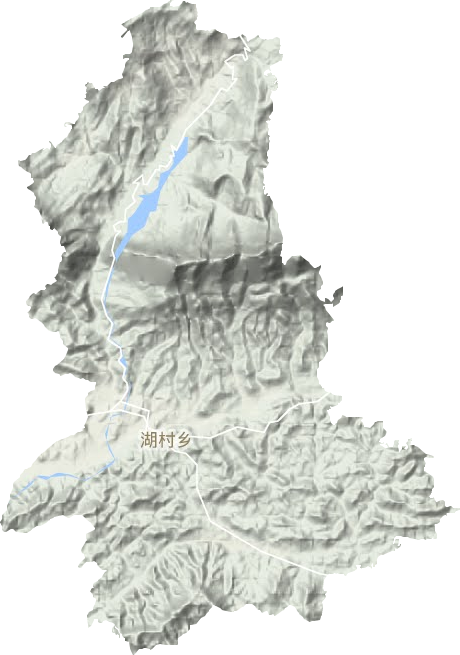 湖村乡地形地图