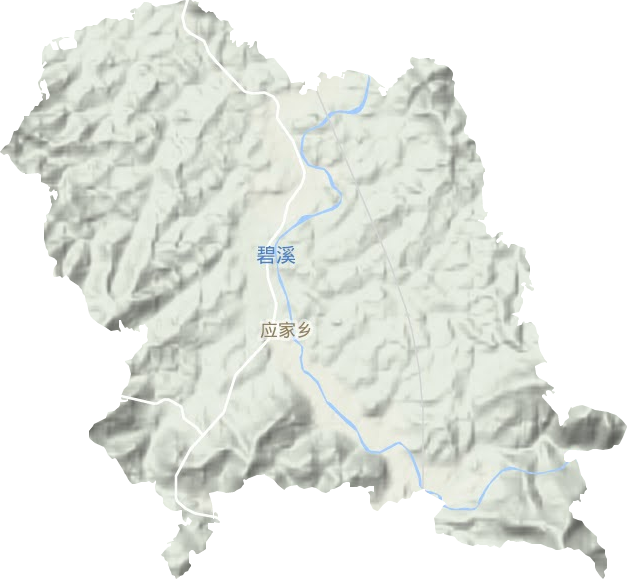 应家乡地形地图