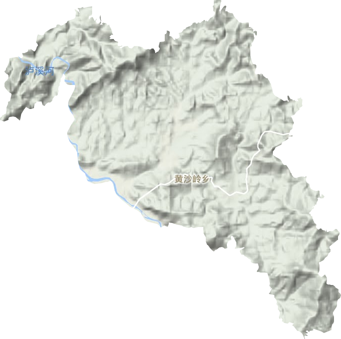 黄沙岭乡地形地图