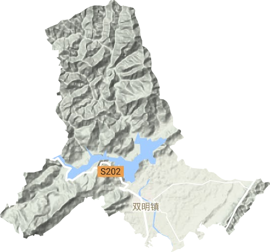 双明镇地形地图