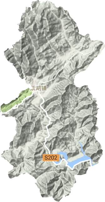 紫湖镇地形地图
