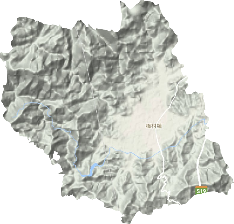 樟村镇地形地图