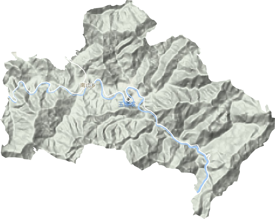 南山乡地形地图