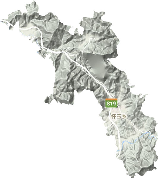 怀玉乡地形地图