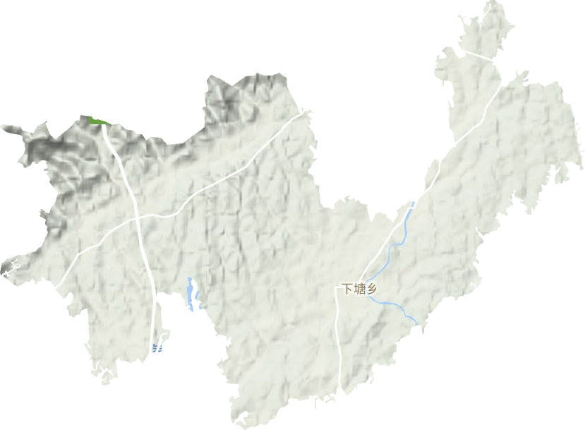 下塘乡地形地图
