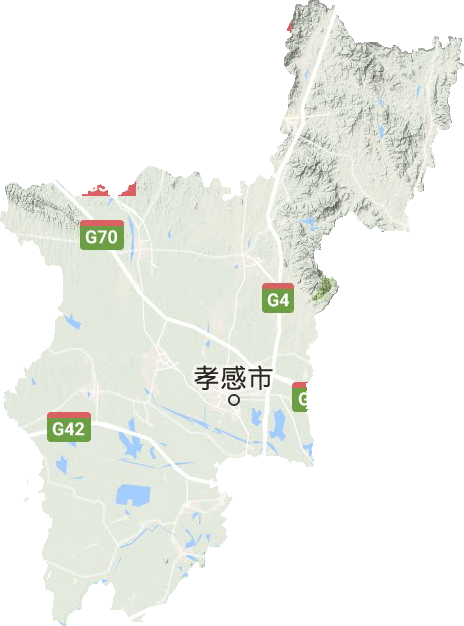孝感市地形地图