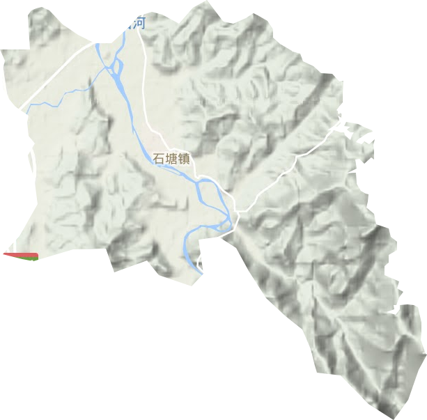 石塘镇地形地图