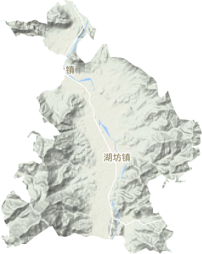 湖坊镇地形地图