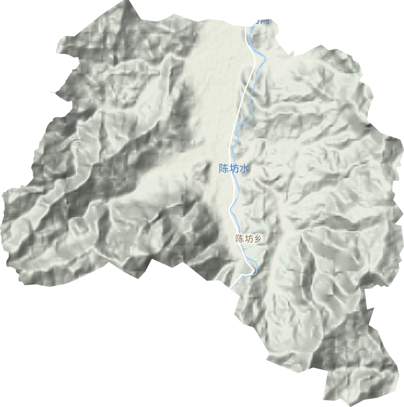 陈坊乡地形地图