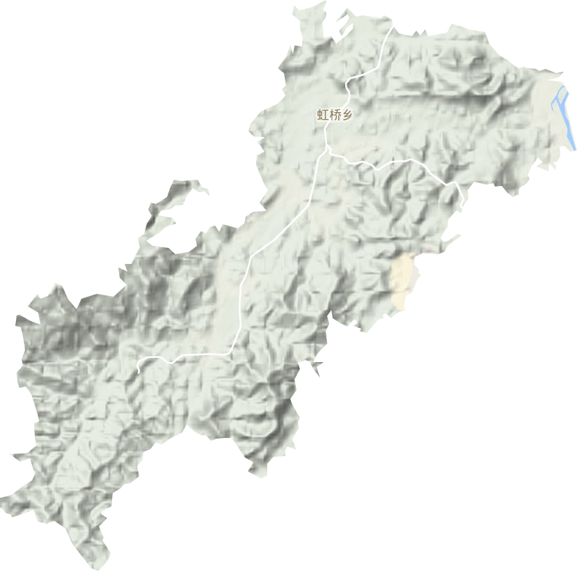 虹桥乡地形地图