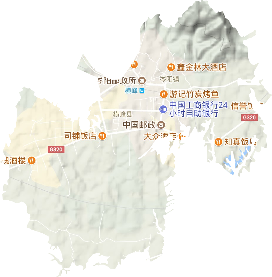 兴安街道地形地图