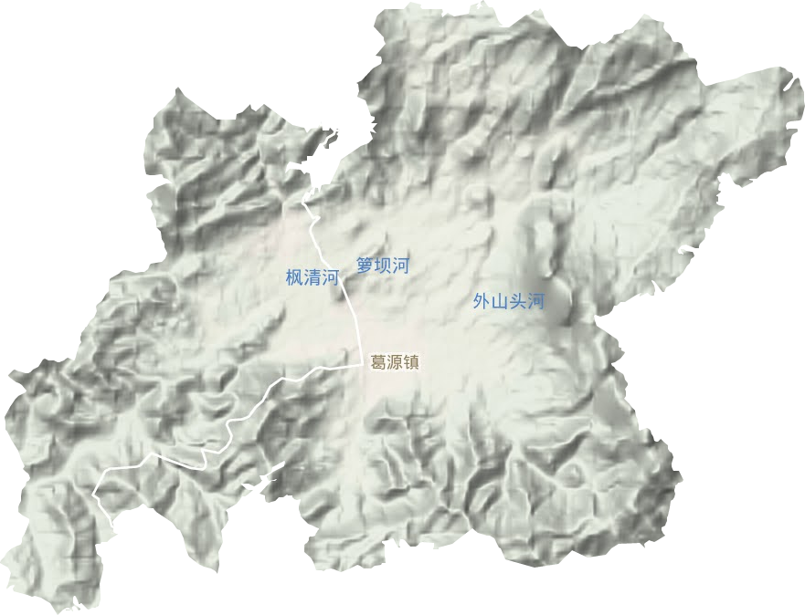 葛源镇地形地图