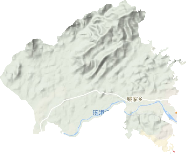 姚家乡地形地图
