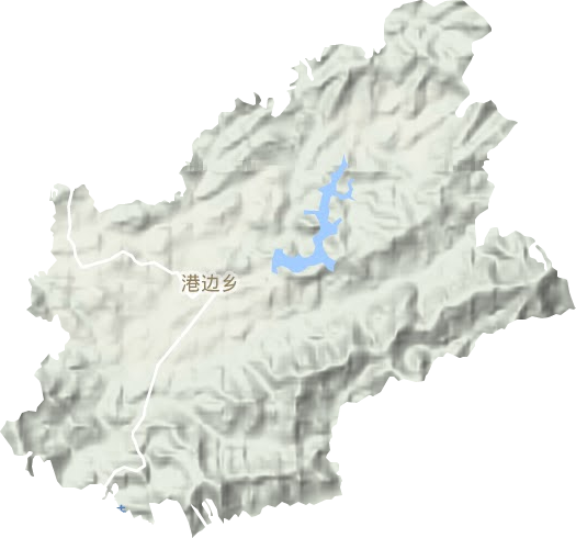 港边乡地形地图