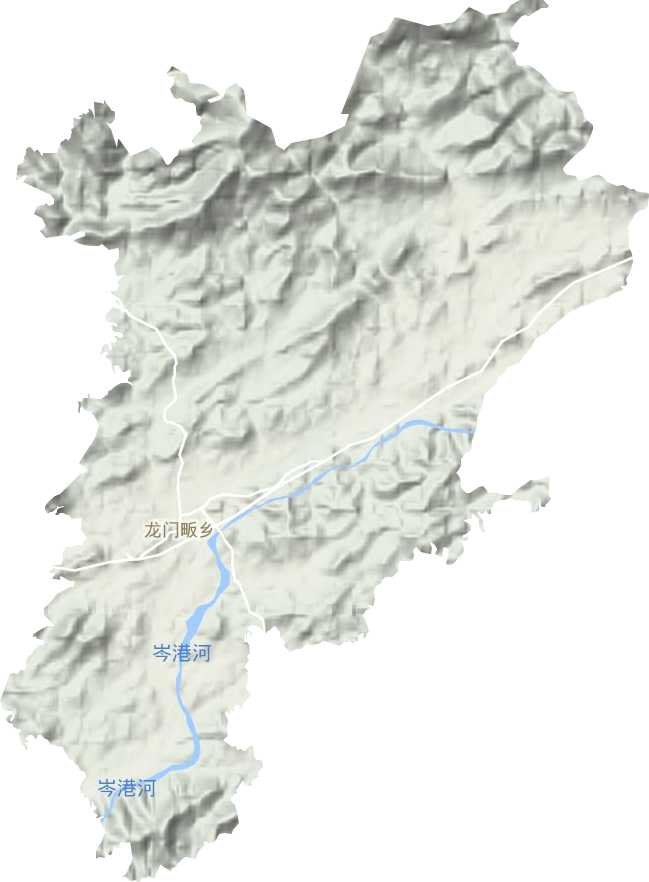龙门畈乡地形地图