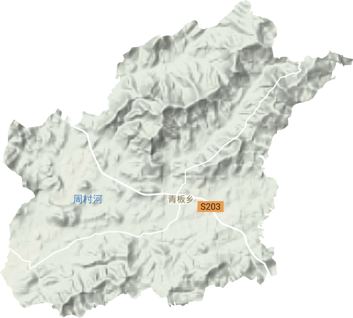 青板乡地形地图