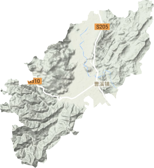 曹溪镇地形地图
