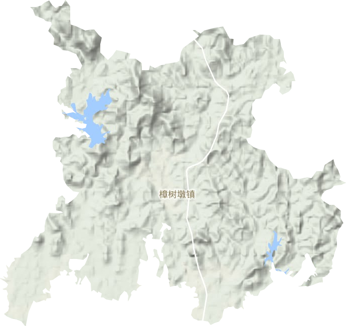 樟树墩镇地形地图