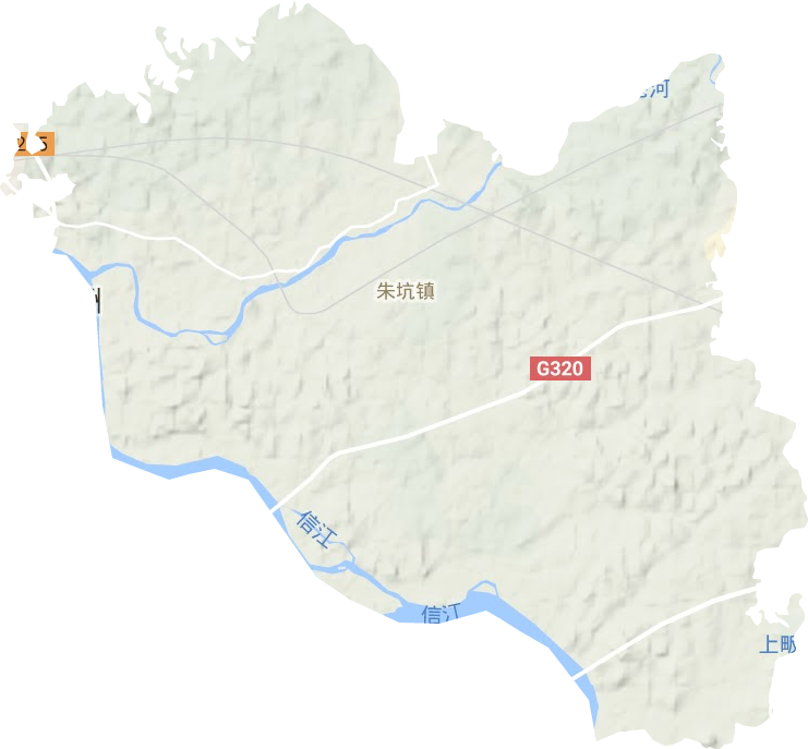 朱坑镇地形地图