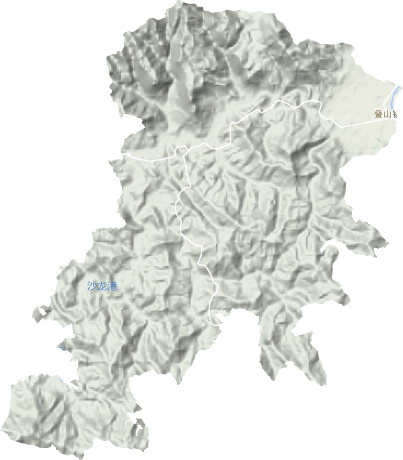 叠山镇地形地图