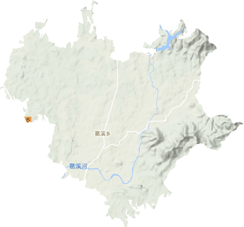 葛溪乡地形地图