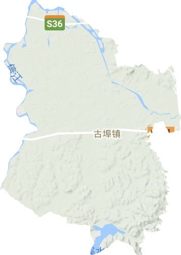古埠镇地形地图
