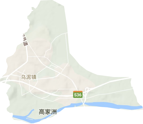 乌泥镇地形地图