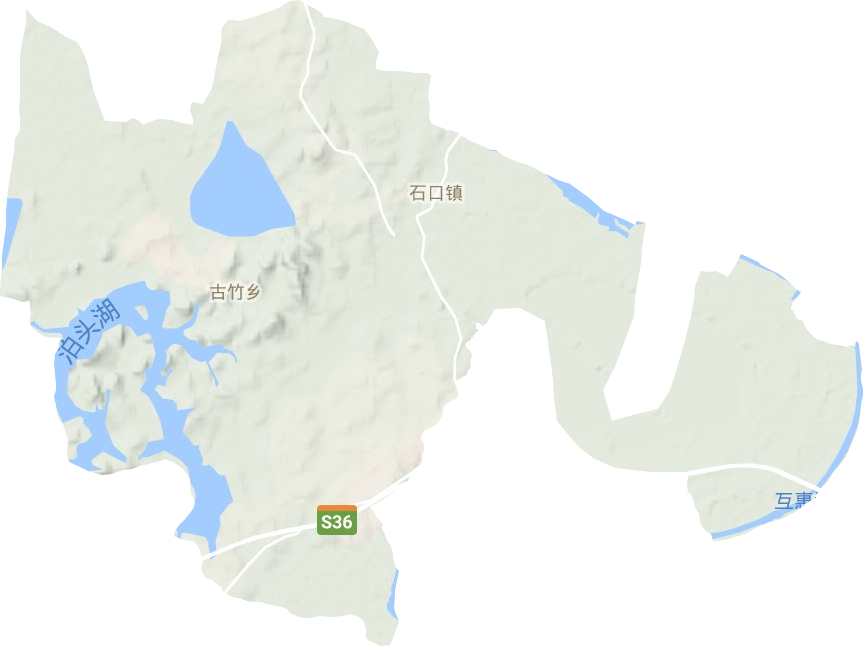 石口镇地形地图