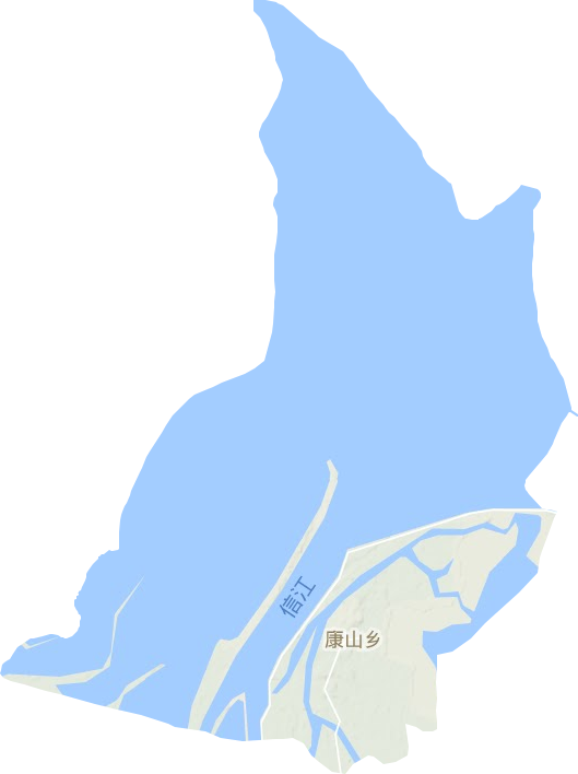 康山乡地形地图
