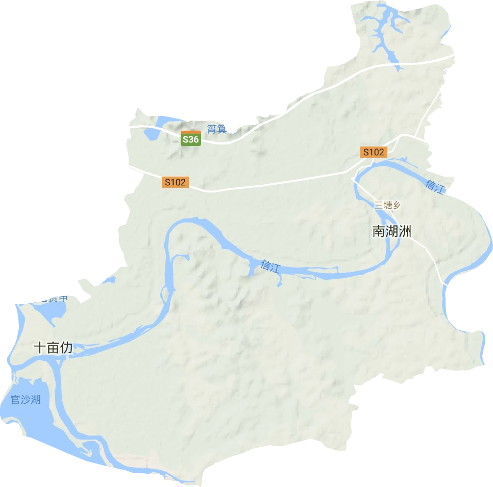 三塘乡地形地图