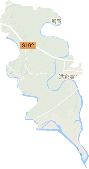 洪家嘴乡地形地图
