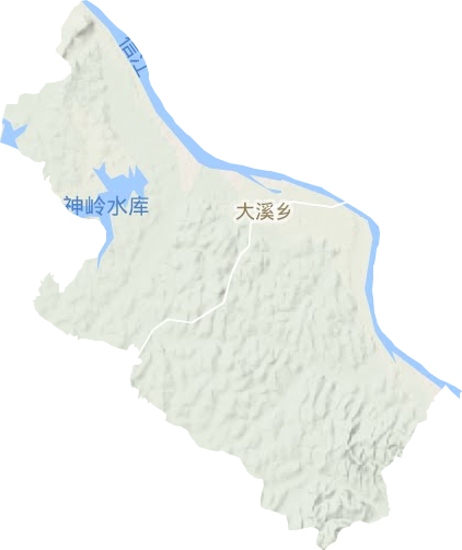 大溪乡地形地图