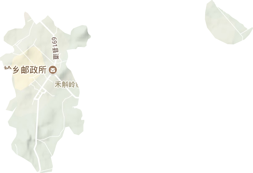 禾斛岭垦殖场地形地图