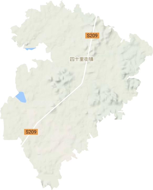 四十里街镇地形地图