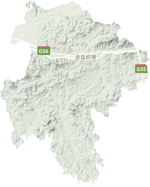 金盘岭镇地形地图