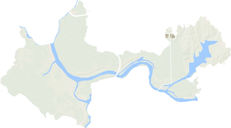 饶丰镇地形地图