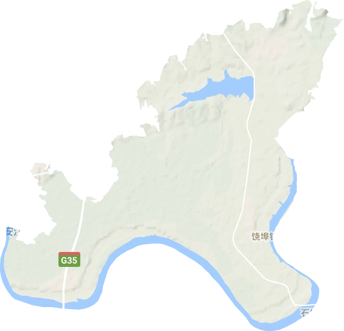 饶埠镇地形地图