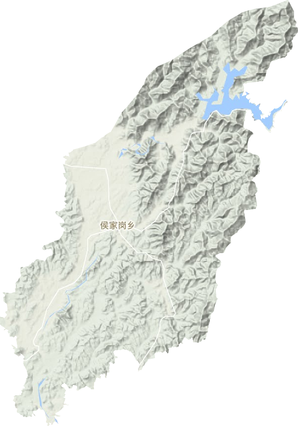 侯家岗乡地形地图