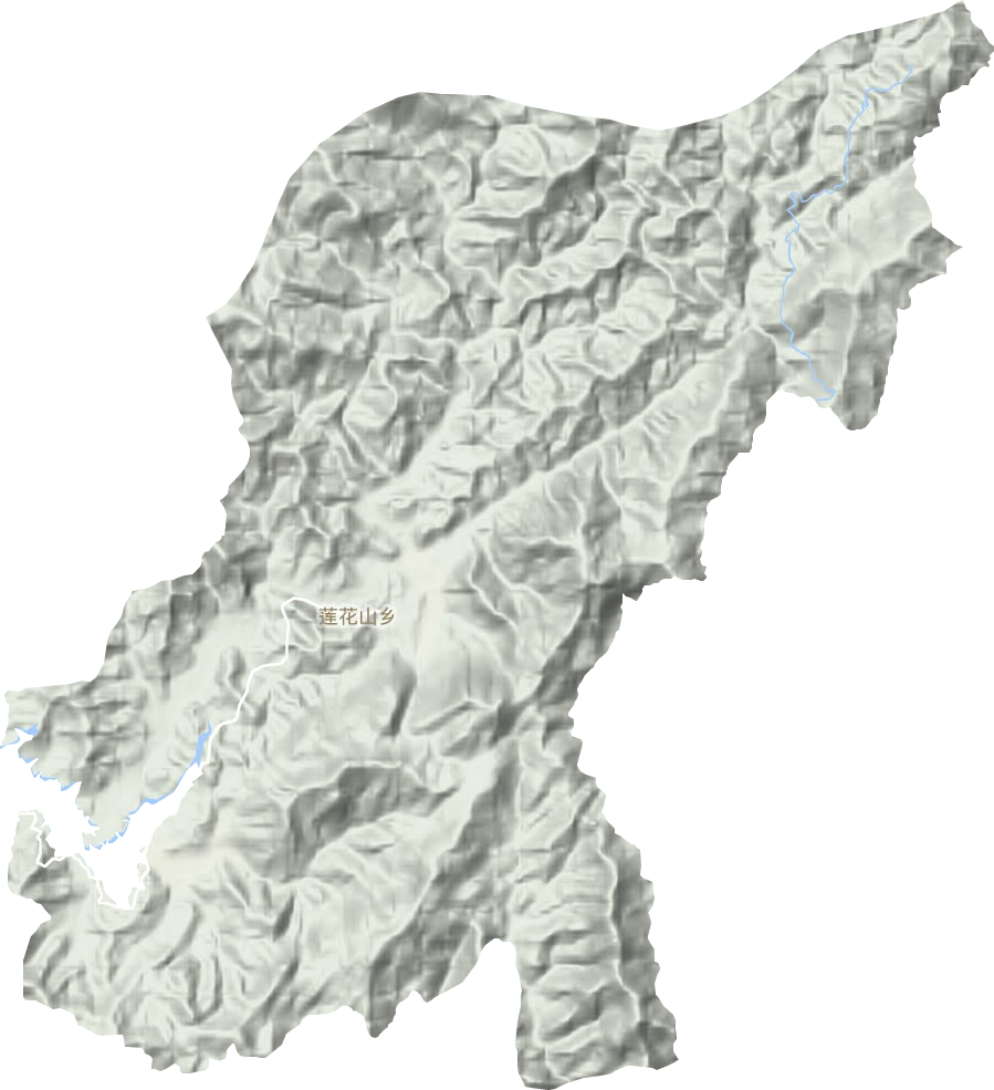 莲花山乡地形地图