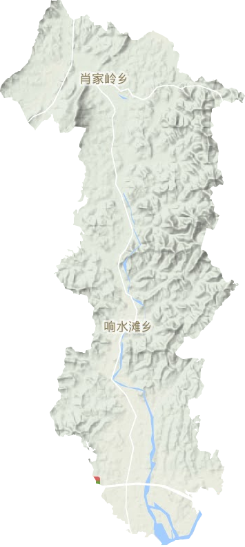 响水滩乡地形地图
