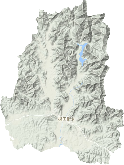 枧田街乡地形地图