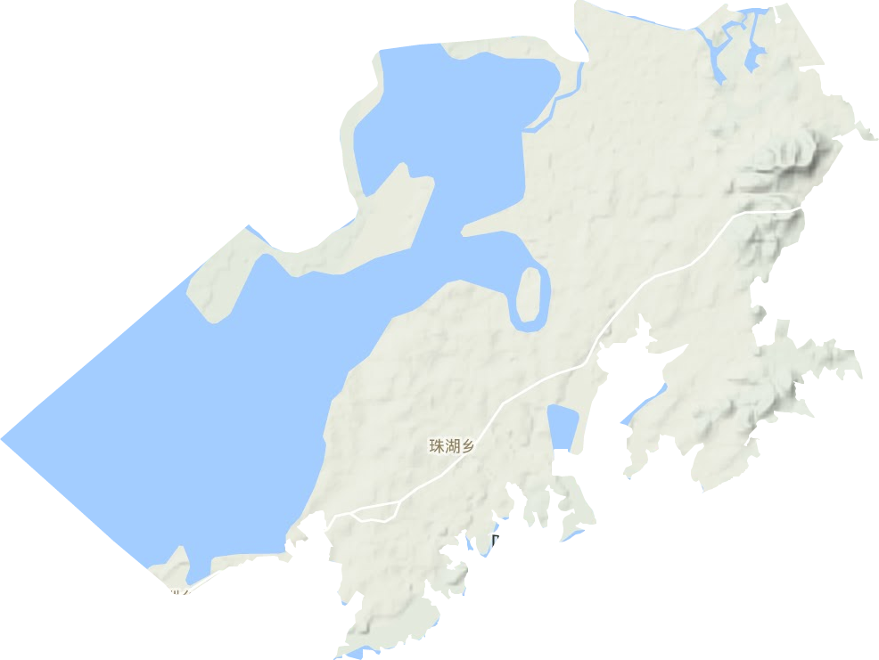 珠湖乡地形地图
