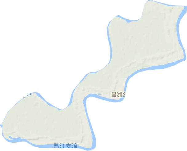 昌洲乡地形地图